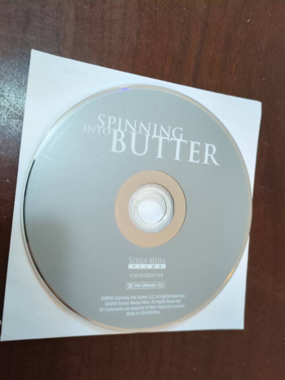 Spinning into Butter (DVD, 2009) disc only